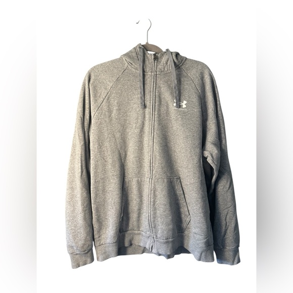 Under Armour Other - Under Armour Full Zip Hoodie XL Gray Cotton Blend